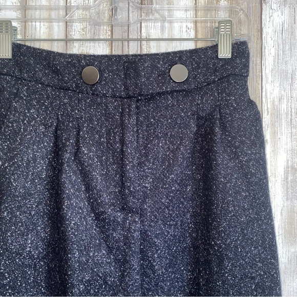 NWT ModCloth Decisions, Decisions Navy Blue Tweed High Rise Wide Leg Pants - Picture 5 of 9
